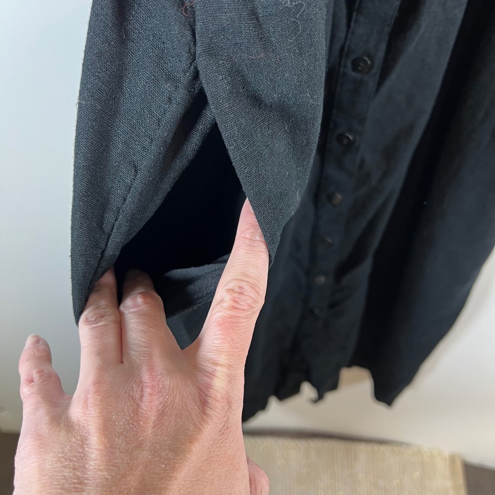 Universal Thread Black Linen Blend Button Front S… - image 5